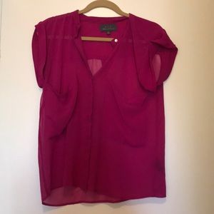 Short sleeved hot pink/fuchsia top